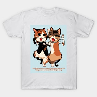 Weird Abstract Cats T-Shirt